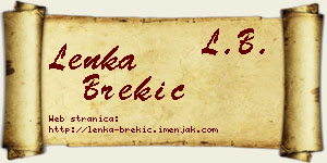 Lenka Brekić vizit kartica